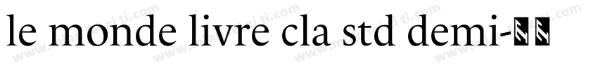 le monde livre cla std demi字体转换